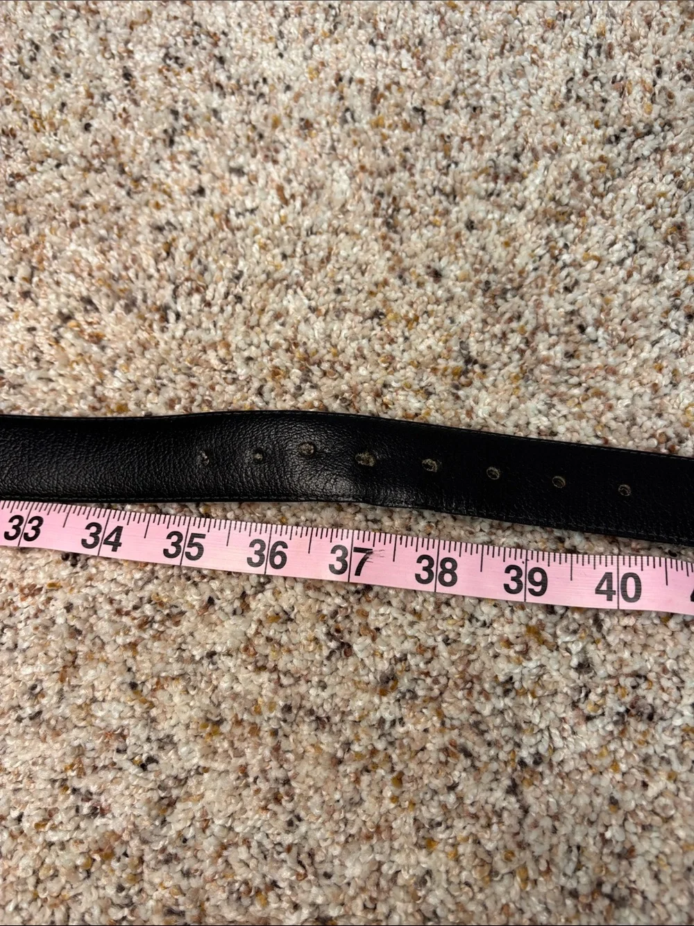 Classic Black Leather Men's Belt with Gold-Tone Buckle
